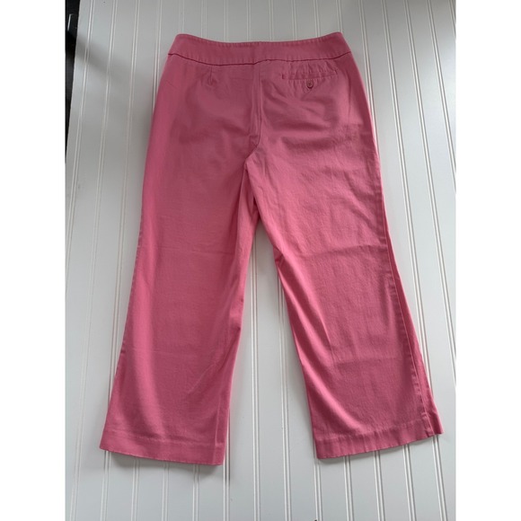 New York & Company Womens 8 Pink Cropped Capri Pants Cotton Stretch Pockets - Picture 8 of 9